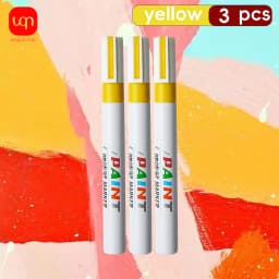 Yellow Permanent Paint Marker Pen 3/6/10Pcs Waterproof Non Fading Graffiti Marker Car Tire Wood Metal Plastic DIY Craft Supplies