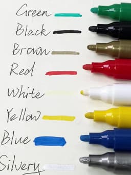 Yellow Permanent Paint Marker Pen 3/6/10Pcs Waterproof Non Fading Graffiti Marker Car Tire Wood Metal Plastic DIY Craft Supplies