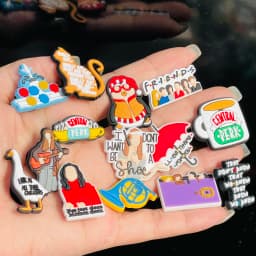 14-25pcs Movie Friends New Design Shoe Charms PVC Accessories DIY Sandals Shoes Buckle Decorations Fit Wristband Party Gift