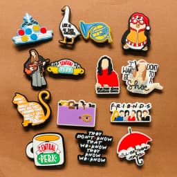 14-25pcs Movie Friends New Design Shoe Charms PVC Accessories DIY Sandals Shoes Buckle Decorations Fit Wristband Party Gift