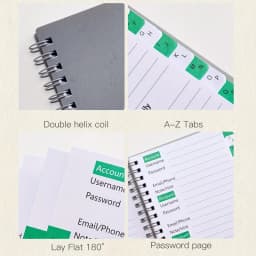 1 Password Storage Book, Letter Password Log and Organizer, Mini Size Personalized Password Log