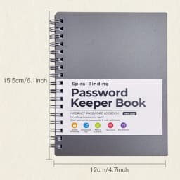 1 Password Storage Book, Letter Password Log and Organizer, Mini Size Personalized Password Log