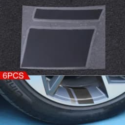 6pcs Car Sticker Reflective Car Wheel Rim Vinyl Warning Stickers Hash Mark Stripe Racing Wheel Hub Decals