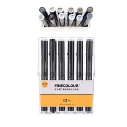 Finecolour EF103 Double-Headed Sketch Markers Pen Alcohol Based Art Markers Oily Soft Artist Manga School Supplies 12Colors