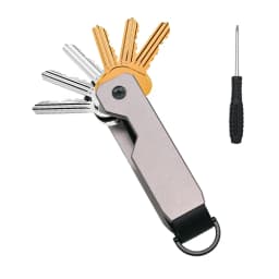 Key Organizer For Men - Compact Metallic Key Holder | Minimalist Innovative Keyholder | Smart Keychain Secures 2-6 Keys