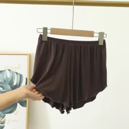 Women Modal Sleep Bottoms Comfortable Female Solid Color Pajama Shorts With Ruffles Hem Summer Thin Casual Loose Home Clothes