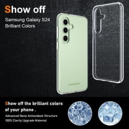 Jingjia Clear Protective Case For Samsung Galaxy S24 Ultra S23 FE S22 Plus Soft Silicone Shell A05 A15 A25 A35 A55 Back Cover