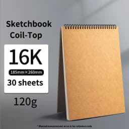 Borrence A3/A4/A5/8K/16K Sketchbook Thick Paper 160 GSM Brown Spiral Notebook Professional Watercolor Book Art School Stationery
