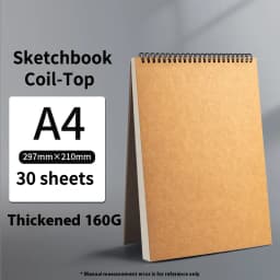 Borrence A3/A4/A5/8K/16K Sketchbook Thick Paper 160 GSM Brown Spiral Notebook Professional Watercolor Book Art School Stationery