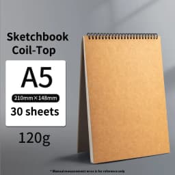 Borrence A3/A4/A5/8K/16K Sketchbook Thick Paper 160 GSM Brown Spiral Notebook Professional Watercolor Book Art School Stationery