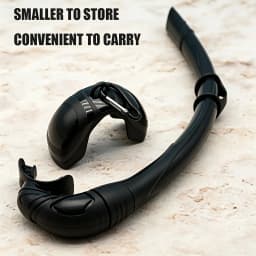 Soft Silicone Diving Snorkel Portable Foldable Wet Scuba Easy Breath Scuba With Storage Case Top Valve for Freediving Swimming