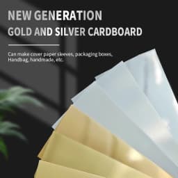  A4 250G 20 Sheets Single-Sided Gold Silver Card Paper Extra Bright Silver Sub Golden Handmade DIY Laser Printing Cardboard