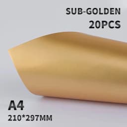  A4 250G 20 Sheets Single-Sided Gold Silver Card Paper Extra Bright Silver Sub Golden Handmade DIY Laser Printing Cardboard
