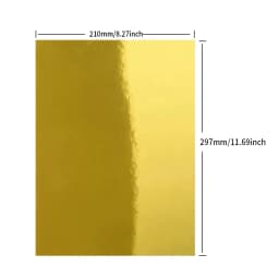  A4 250G 20 Sheets Single-Sided Gold Silver Card Paper Extra Bright Silver Sub Golden Handmade DIY Laser Printing Cardboard