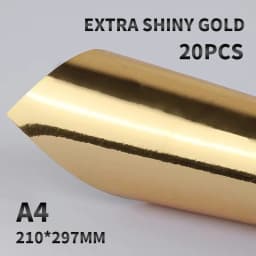  A4 250G 20 Sheets Single-Sided Gold Silver Card Paper Extra Bright Silver Sub Golden Handmade DIY Laser Printing Cardboard