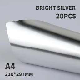  A4 250G 20 Sheets Single-Sided Gold Silver Card Paper Extra Bright Silver Sub Golden Handmade DIY Laser Printing Cardboard