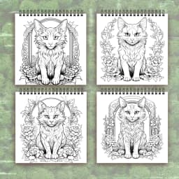 Adult coloring book - 30 Sheets Women's spiral coloring book, 8.3x 8.3 inches, drawing book, birthday gift, holiday party gift