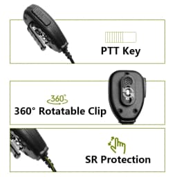 Baofeng Microphone Speaker Mic PTT Shoulder For DM-1701 UV-18 Pro UV5RH Ham Radio QuanSheng UV-K5 UV-K6 UV-5RPLUS Walkie Talkie