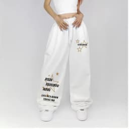 Letter Print Wide Leg Pants Women New Woman Trousers Y2K Streetwear Summer Women's Sport Pants with Drawstring Korean Fashion