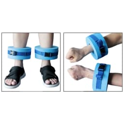 2pcs Foam Swimming Floating Rings, Solid Color Ankles Arms Floats With Quick Release Buckle, Swim Training Equipment