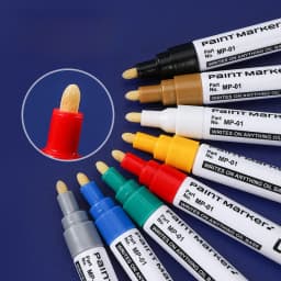 1/12Pcs Colorful Permanent Paint Marker Waterproof White Marker Tire Tread Rubber Fabric Paint Metal 12 Colors Paint Marker Pens