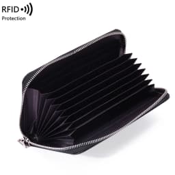 RFID Anti-Theft Cowhide Leather Wallet, Brush Head Layer, Long Passbook, Large Capacity Clutch Bag