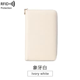 RFID Anti-Theft Cowhide Leather Wallet, Brush Head Layer, Long Passbook, Large Capacity Clutch Bag
