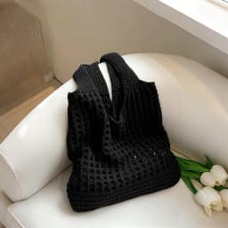 Vintage Hollow Design Woven Women Shoulder Bag Knitting Large Capacity Handbags Summer Travel Shopper Tote For Ladies Beach Bags