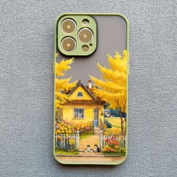 Vacation Villa House Scene Landscape Phone Case for iPhone 17 16 12 13 14 11 15 Pro Max Mini Plus XR XS X Cartoon Scenery Case