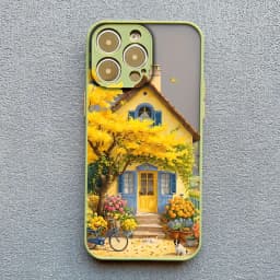 Vacation Villa House Scene Landscape Phone Case for iPhone 17 16 12 13 14 11 15 Pro Max Mini Plus XR XS X Cartoon Scenery Case