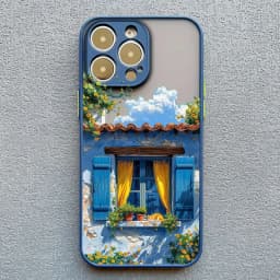 Vacation Villa House Scene Landscape Phone Case for iPhone 17 16 12 13 14 11 15 Pro Max Mini Plus XR XS X Cartoon Scenery Case