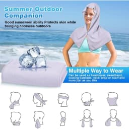 Cooling Hoodie Towel Cooling Towels Quick Drying Absorbent Towels for Neck and Face UV Protection Sport Workout Camping Cycling