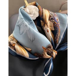 New Arrival 2024 Brand 100% Real Silk Satin Women Scarf Printed Foulard Femme Square Head Scarfs Bandana Shawl Gift For Lady