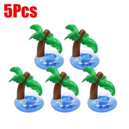 1-5Pcs Floating Cup Inflatable Flamingo Drinks Cup Holder Pool Float Bar Coasters Floatation Devices Pink Toy Drink Holder