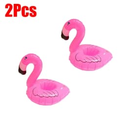 1-5Pcs Floating Cup Inflatable Flamingo Drinks Cup Holder Pool Float Bar Coasters Floatation Devices Pink Toy Drink Holder