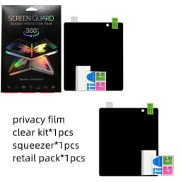 2Pcs Outer Inner Privacy Anti Peeping Spy Screen Protector Cover For Samsung Galaxy Z Fold 2 3 4 5 Soft Hydrogel Films