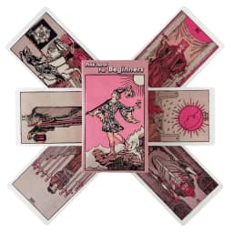 Pink Rider Tarot Cards for Beginners A 78 Deck Oracle English Visions Divination Edition Borad Playing Games