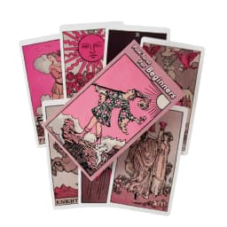 Pink Rider Tarot Cards for Beginners A 78 Deck Oracle English Visions Divination Edition Borad Playing Games