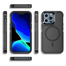 Magnetic Case for iPhone 16 15 14 Pro Max Plus 13 Mini 12 for MagSafe Military Grade Drop Protective Tough Shockproof Case