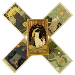 Cats Rule The Earth Tarot Cards A 78 Deck Oracle English Visions Divination Edition Borad Playing Games