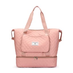Large Capacity Travel Dufffle Bag for Women Lightweight Argyle Pattern Weekend Overnight Bag Thickened Gym Storage Bag