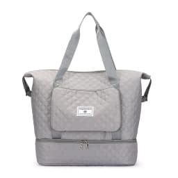 Large Capacity Travel Dufffle Bag for Women Lightweight Argyle Pattern Weekend Overnight Bag Thickened Gym Storage Bag