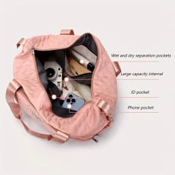 Large Capacity Travel Dufffle Bag for Women Lightweight Argyle Pattern Weekend Overnight Bag Thickened Gym Storage Bag