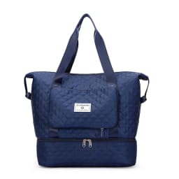 Large Capacity Travel Dufffle Bag for Women Lightweight Argyle Pattern Weekend Overnight Bag Thickened Gym Storage Bag