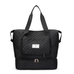 Large Capacity Travel Dufffle Bag for Women Lightweight Argyle Pattern Weekend Overnight Bag Thickened Gym Storage Bag