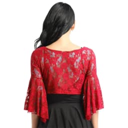 Women's Belly Dance Top Short Cardigan Lace Long Sleeve Shrug Lace-up Shirt Gymnastics Cover Up Cardigan Wraps