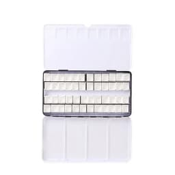 Black Empty Watercolor Paint Tin Box Palette With Full Pan/Half Pan Metal Watercolor Paint Tray For Art Painting