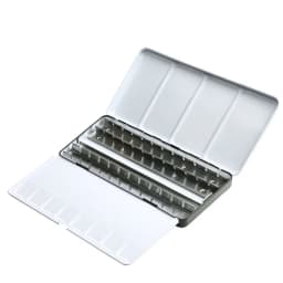 Black Empty Watercolor Paint Tin Box Palette With Full Pan/Half Pan Metal Watercolor Paint Tray For Art Painting