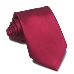 Classic Men's 8CM Black Neckties Polyester Solid Color Red White Neck Ties Business Formal Dress Accessories Casual Daily Cravat