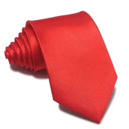 Classic Men's 8CM Black Neckties Polyester Solid Color Red White Neck Ties Business Formal Dress Accessories Casual Daily Cravat